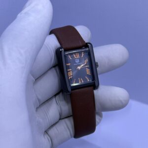 TrueWorth™ Rectangular Roman Dial Leather Watch