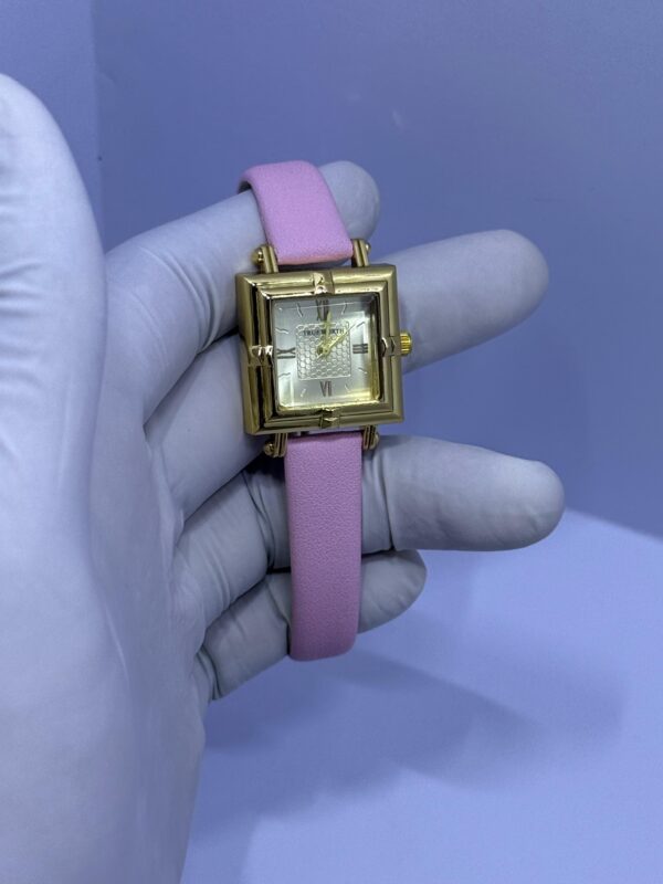 TrueWorth™ Elegant Square Dial Pink Leather Watch