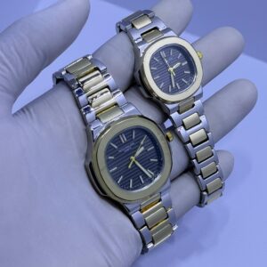 Stainless Steel Couple Watches Set - 2 Pcs