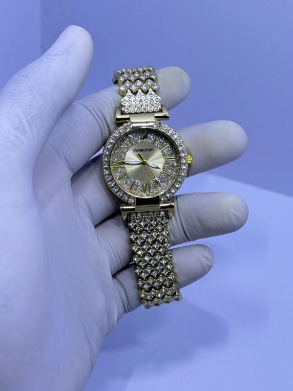 Swarovski Luxe Gold Crystal Bracelet Watch