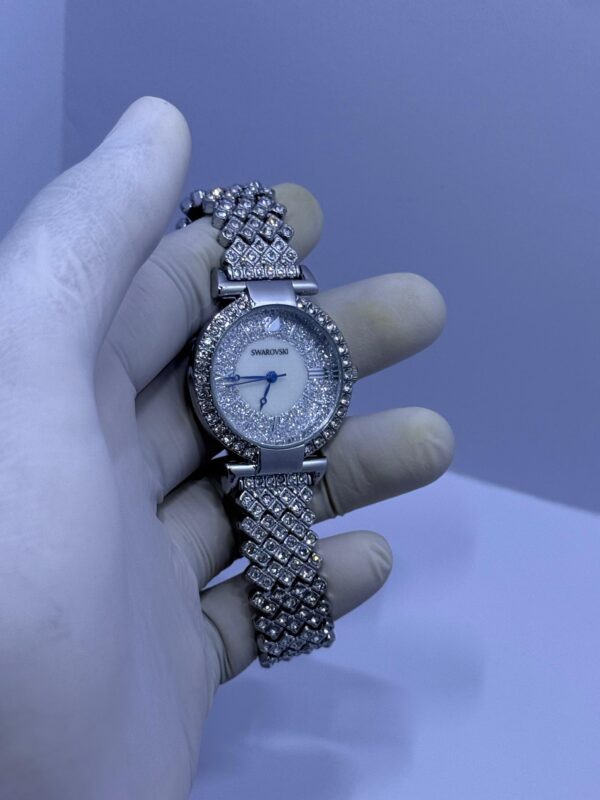 Swarovski Elegant Silver Crystal Bracelet Watch