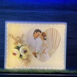 Premium Photo Frame With LED Night Light – Stylish Decorative Memory Frame