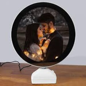 Modern LED Circular Photo Frame Lamp